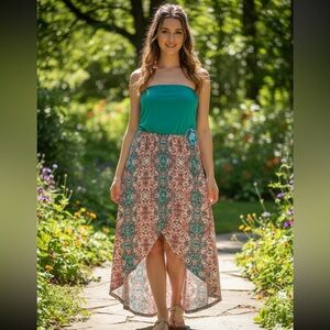 Just Be Dress maxi dress size 1X turquoise